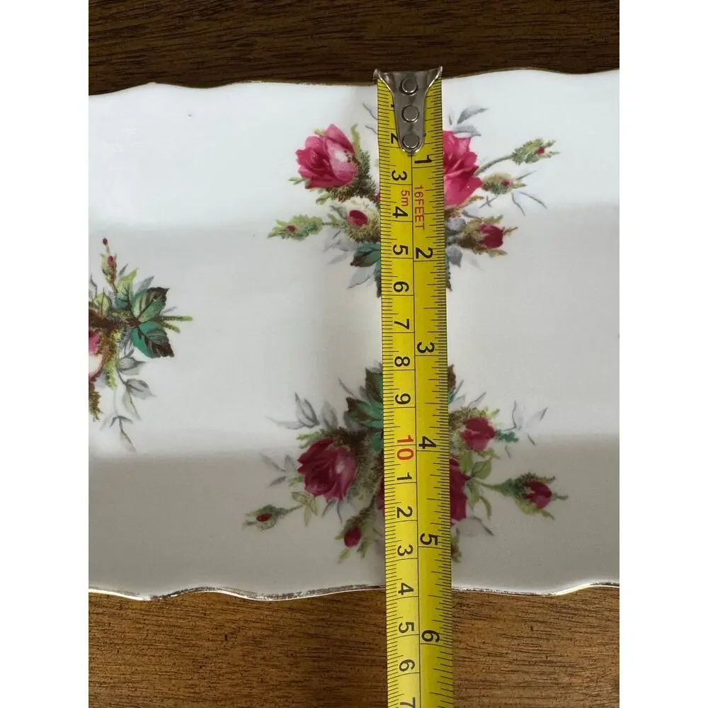 Vintage Hammersley & Co Floral Sandwich Tray 1930 Era England English Bone China